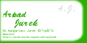 arpad jurek business card